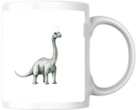 Thumbnail for Brachiosaurus Dinosaur Mug | Watercolor Long-Neck Dino Coffee Mug | Kids Dino Lover Gift