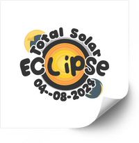 Thumbnail for Total Solar Eclipse 2024 Sticker | Bold Patriotic Retro Astronomy Vinyl Decal | American Sky Event