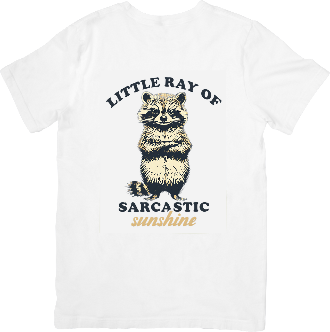 Little Ray Of Sarcastic Sunshine Raccoon T-Shirt | Funny Sassy Animal Graphic Tee