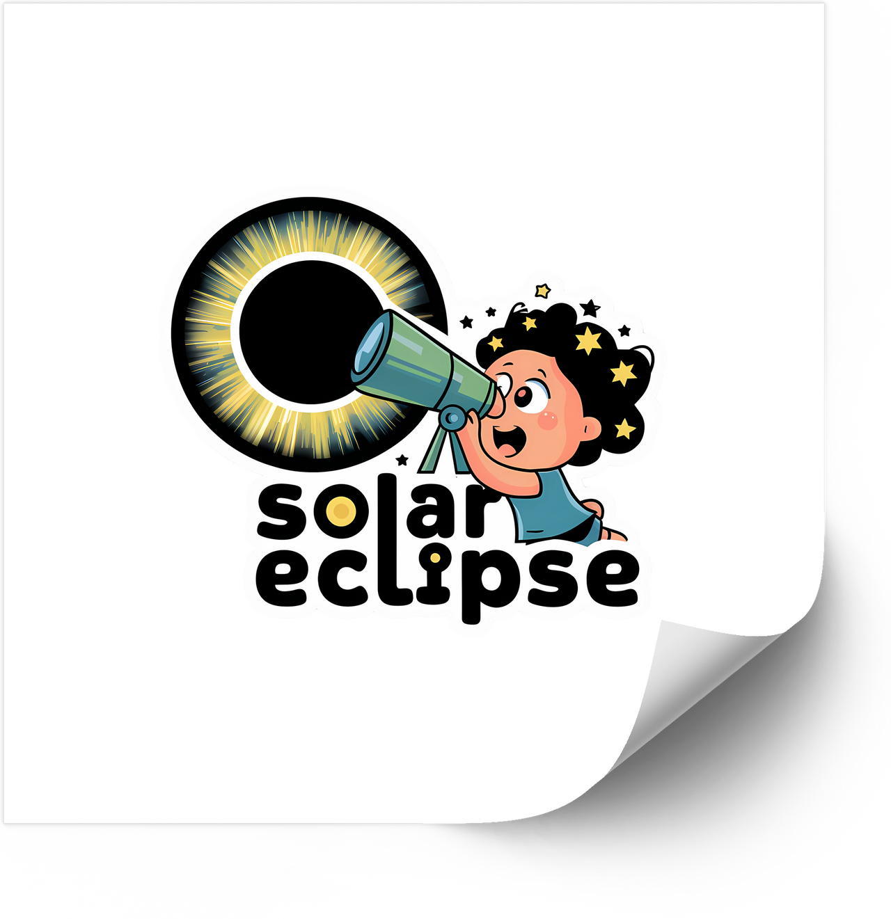 Wonder Of His Creation Eclipse Sticker | Retro Faith Astronomy Vinyl Decal
