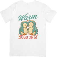 Thumbnail for Warm Hugs Only Penguins T-Shirt | Cute Winter Penguin Graphic Tee | Cozy Gift