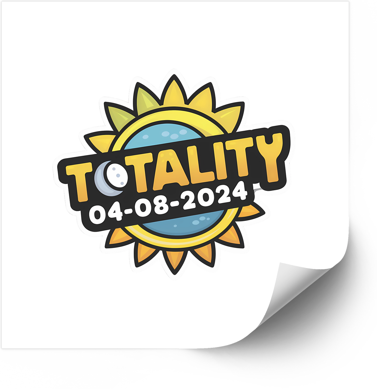 Totality In His Glory Eclipse Sticker | Retro Faith Celestial Sun Moon Vinyl Decal