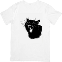 Thumbnail for Roaring Black Cat T-Shirt | Fierce Hissing Feline Graphic Tee | Edgy Cat Lover Gift