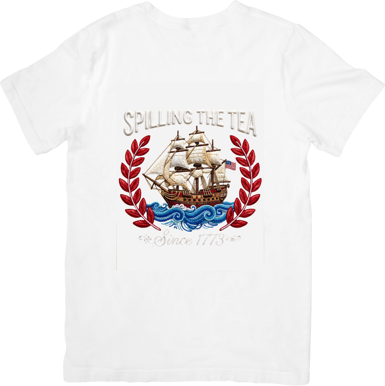 Spilling Tea Since 1773 T-Shirt | Bold Patriotic Vintage American History Graphic Tee | USA Heritage Gift