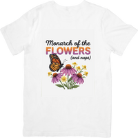 Thumbnail for Monarch Butterfly Naps T-Shirt | Bold Patriotic Floral Nature Graphic Tee | Plant Lover Gift