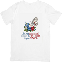 Thumbnail for Pro Butterfly Pro Flower T-Shirt | Bold Patriotic Floral Nature Graphic Tee | Garden Lover Gift
