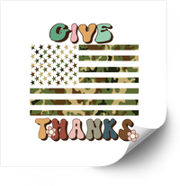 Thumbnail for Give Thanks Grateful Heart Sticker | Faith-Rooted Patriotic Gratitude Vinyl Decal