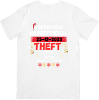 Thumbnail for North Pole Correctional Theft T-Shirt | Funny Christmas Santa Cookies Mugshot Tee