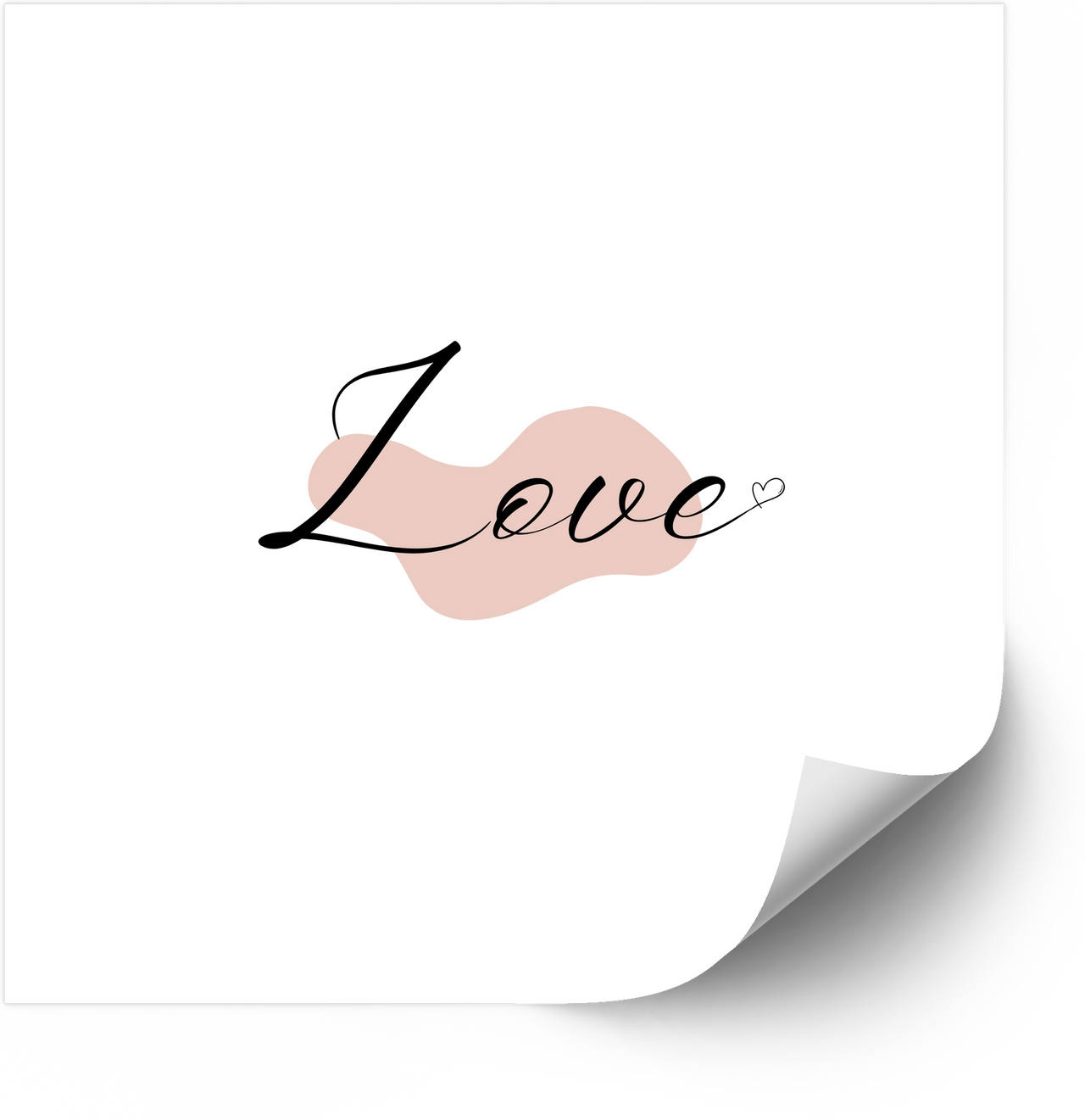 Love Script Sticker | Bold Patriotic Minimalist Heart Vinyl Decal | American Heart Pride Decal