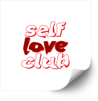 Thumbnail for Self Love Club Sticker | Bold Patriotic Retro Empowerment Vinyl Decal | American Confidence Decal