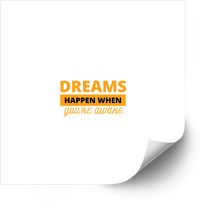Thumbnail for Dreams Happen When Awake Sticker | Bold Patriotic Motivational Quote Vinyl Decal | American Dream Decal