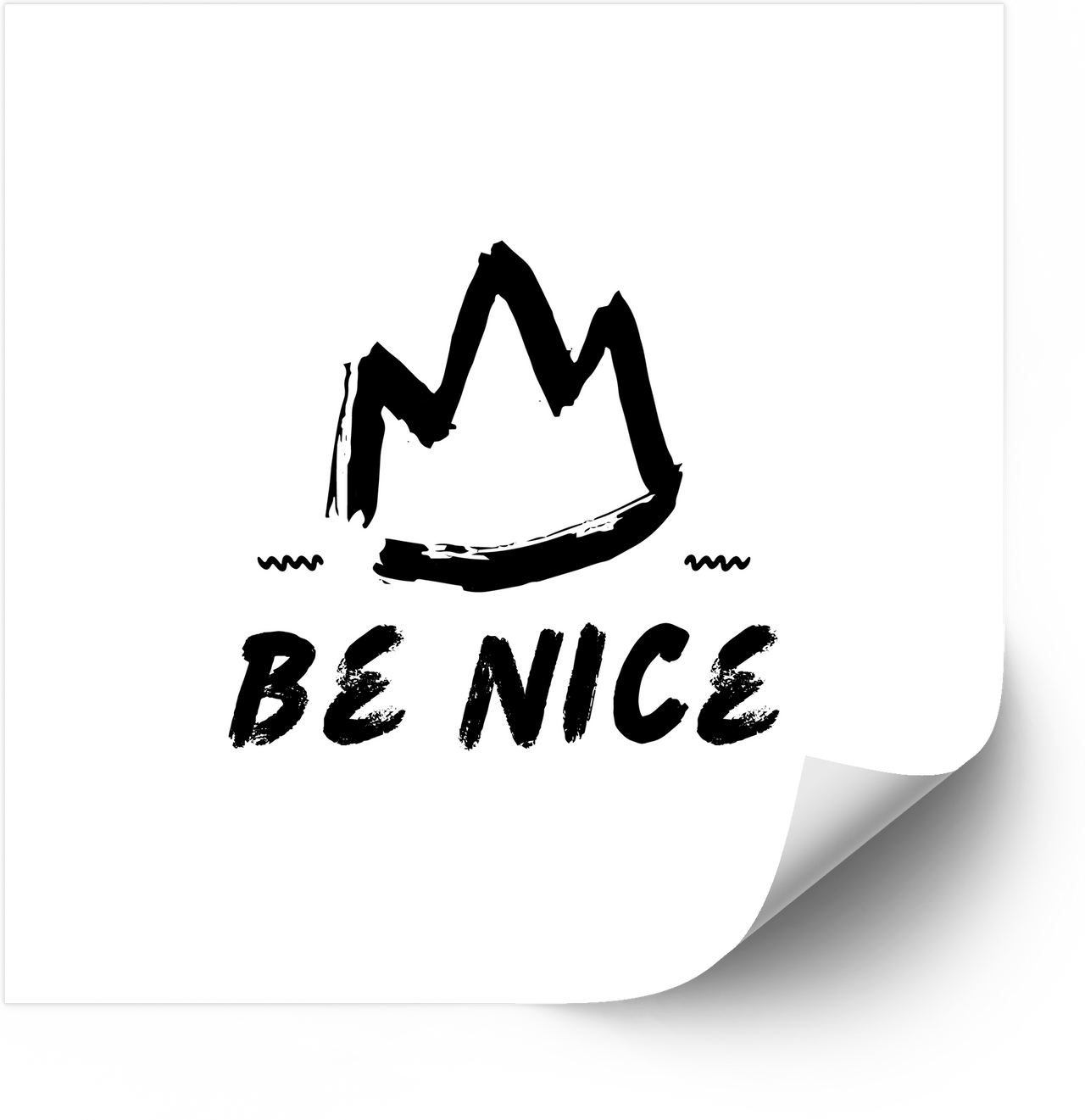 Be Nice Crown Sticker | Bold Patriotic Kindness Quote Vinyl Decal | American Values Decal
