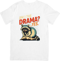 Thumbnail for Am I The Drama? Yes Sassy Raccoon T-Shirt | Funny Retro Animal Graphic Tee
