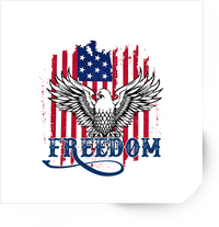 Thumbnail for Freedom Eagle Flag Sticker | Patriotic American Eagle Vinyl Decal | 4th Of July USA Gift