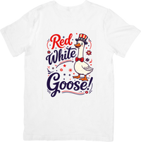 Thumbnail for Red White Goose Uncle Sam T-Shirt | Cute Patriotic Goose Graphic Tee | 4th Of July Gift