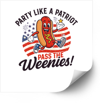 Thumbnail for Patriot Hot Dog Sticker | Bold Funny Patriotic Fourth of July Vinyl Decal | BBQ Freedom Decal