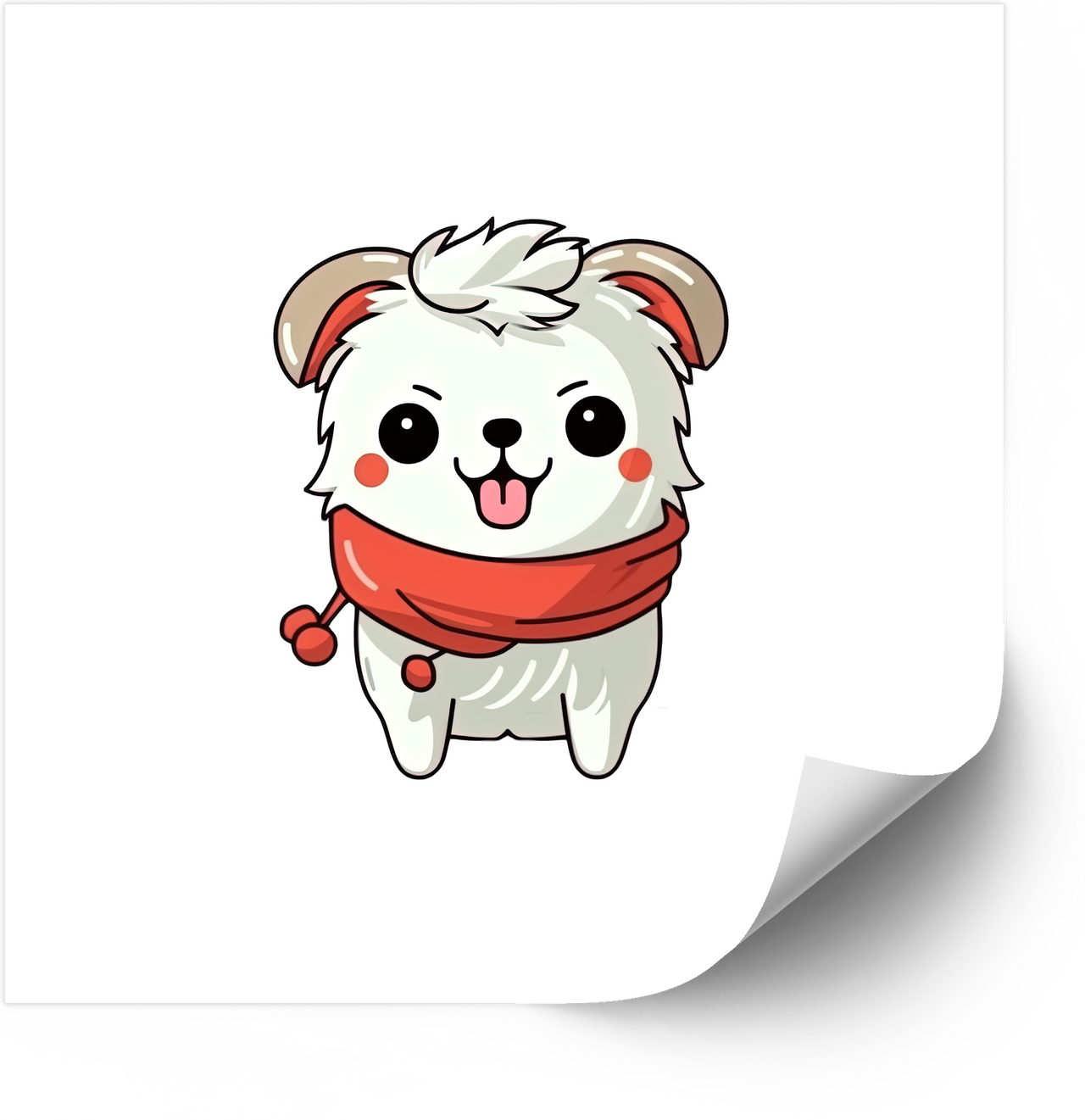 Gentle As A Lamb Puppy Sticker | Kawaii Faith-Inspired Comfort Animal Vinyl Decal