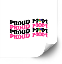 Thumbnail for Proud Mom Autism Awareness Sticker | Bold Patriotic Colorful Autism Vinyl Decal | American Mom Pride