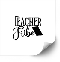 Thumbnail for Teacher Tribe Sticker | Cute Book Teacher Vinyl Decal | School Gift