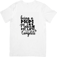 Thumbnail for Being a Mom Makes Life Complete T-Shirt | Bold Patriotic Motherhood Graphic Tee | Mom Gift
