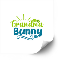 Thumbnail for Grandma Bunny Easter Sticker | Cute Easter Egg Grandma Vinyl Decal