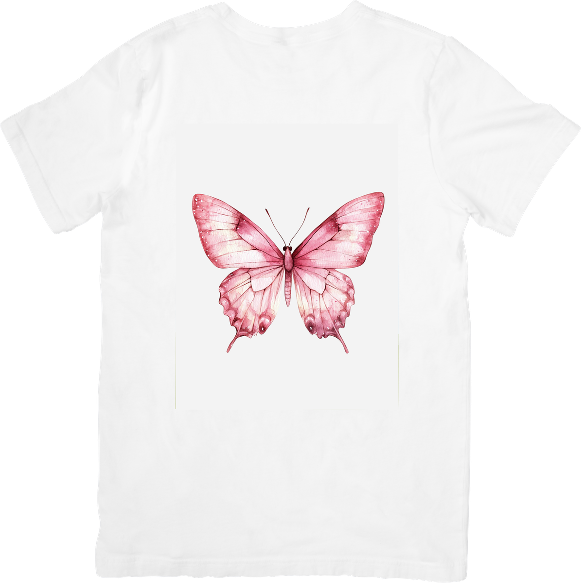 Pink Butterfly T-Shirt | Soft Watercolor Butterfly Graphic Tee | Nature Lover Gift
