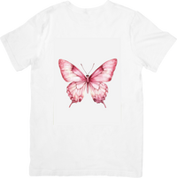 Thumbnail for Pink Butterfly T-Shirt | Soft Watercolor Butterfly Graphic Tee | Nature Lover Gift