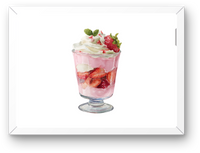 Thumbnail for Strawberry Parfait Wall Art | Watercolor Dessert Print | Bakery Kitchen Gift