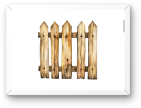 Thumbnail for Wooden Picket Fence Wall Art | Rustic Watercolor Farmhouse Print | Country Home Decor Gift
